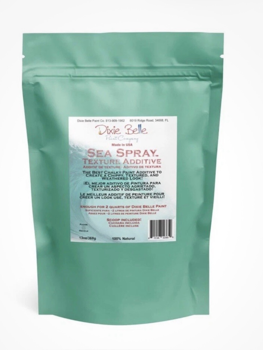 Dixie Belle Chalk Paint Company Sea Spray Texture Additive New Sealed 13 oz Bag
